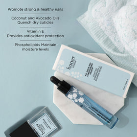 butter LONDON label detail showing key ingredients like rosehip oil and vitamin E benefit