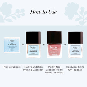 butter LONDON pad in use removing glitter polish for fast clean-up