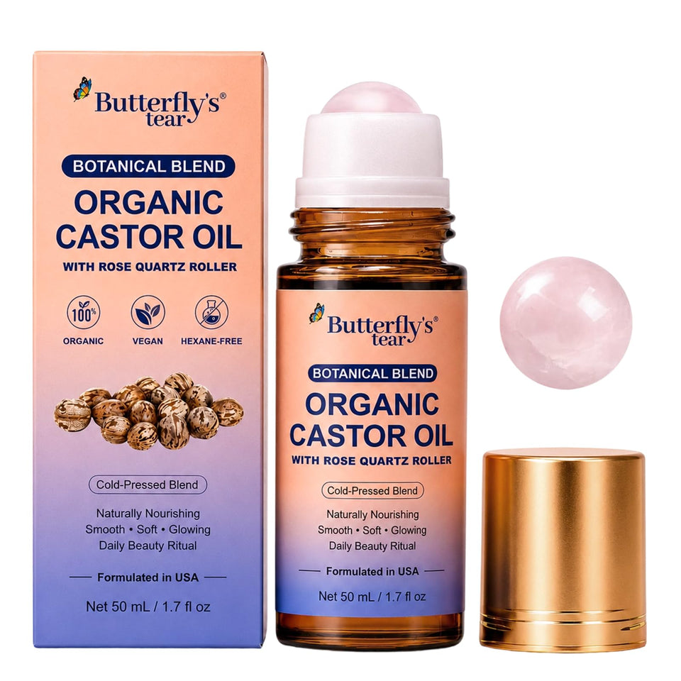 BUTTERFLY'S TEAR front packaging showing 50ml amber roll-on and brand clarity benefit