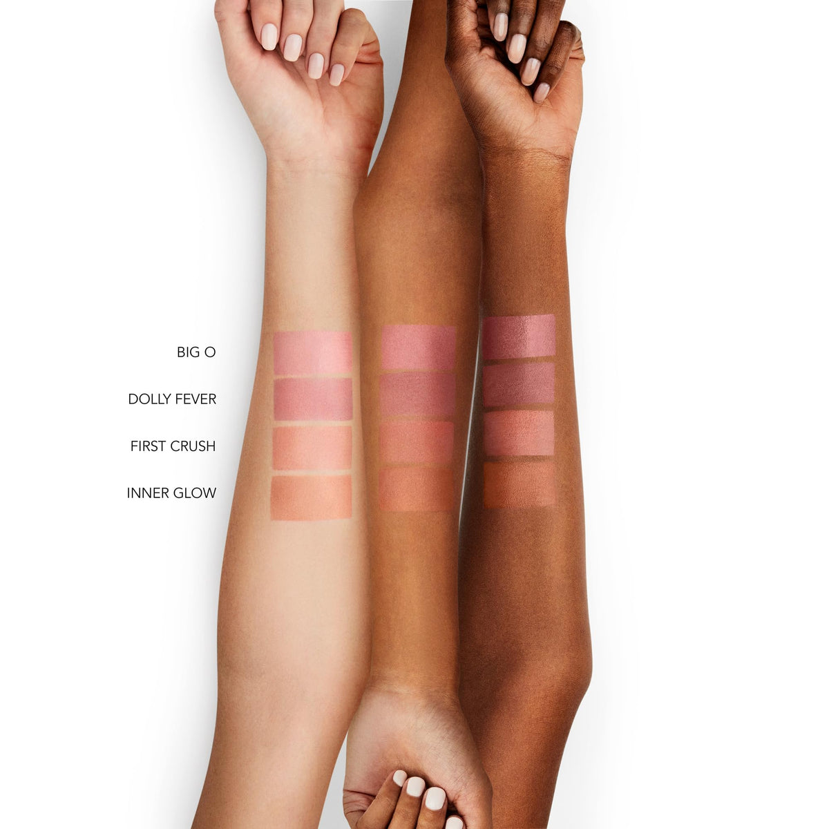 BUXOM balm applied on lips delivering tint and hydrated appearance