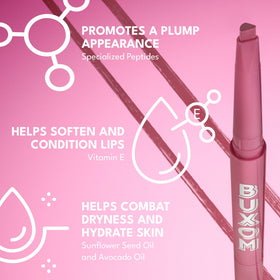 BUXOM Dangerous Dolly packaging on white background highlighting travel-ready pencil benefit