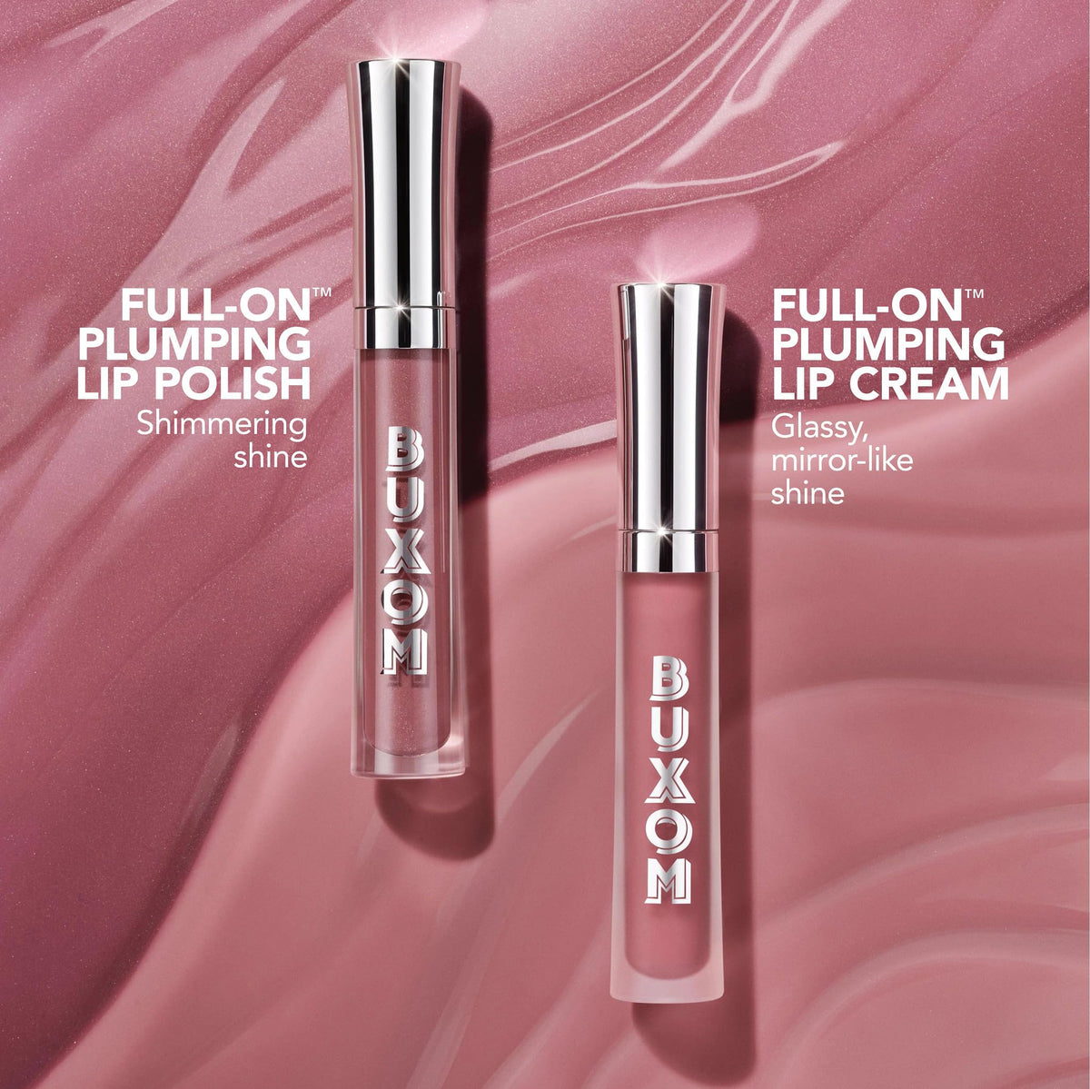 Buxom Dolly lifestyle daytime look demonstrating wearable high-shine finish