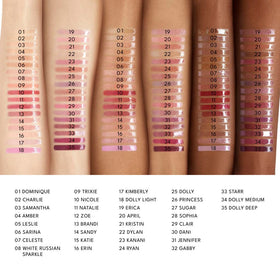 BUXOM Dolly paired with lip liner showing layering tips for fuller lips