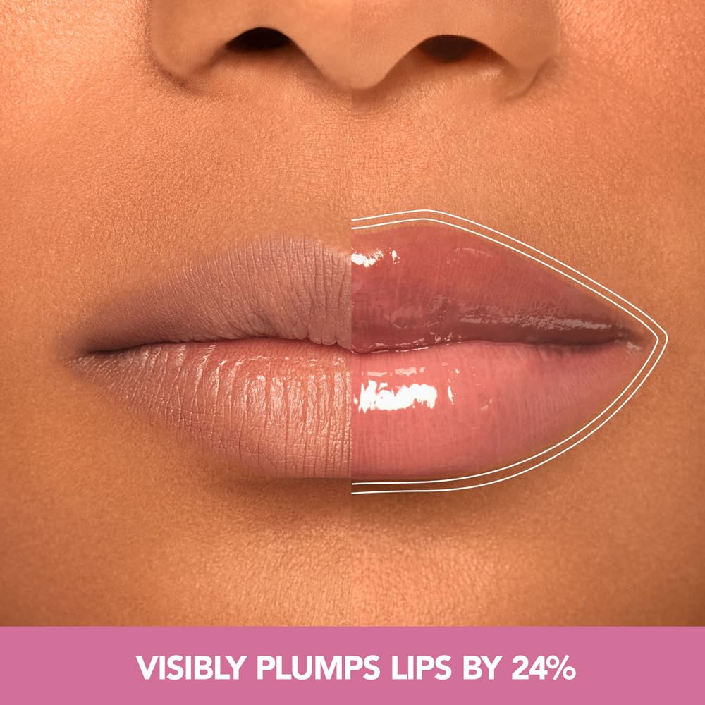 Buxom lip before and after comparison displaying visible plump and smoother lines