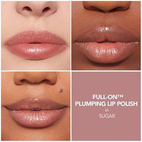 BUXOM close-up of gloss texture highlighting shimmer and hydrating finish