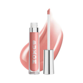 BUXOM front packaging showing Sandy shade and glossy finish benefit