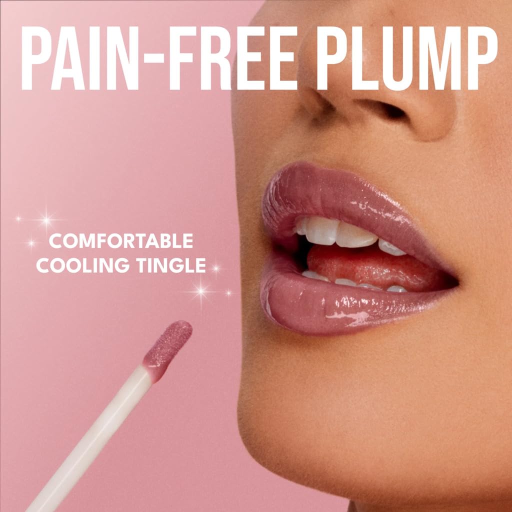 BUXOM lips with Sandy applied showing fuller-look and luminous benefit