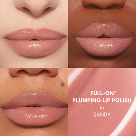 BUXOM swatch of Sandy on skin showing shimmer and true color benefit