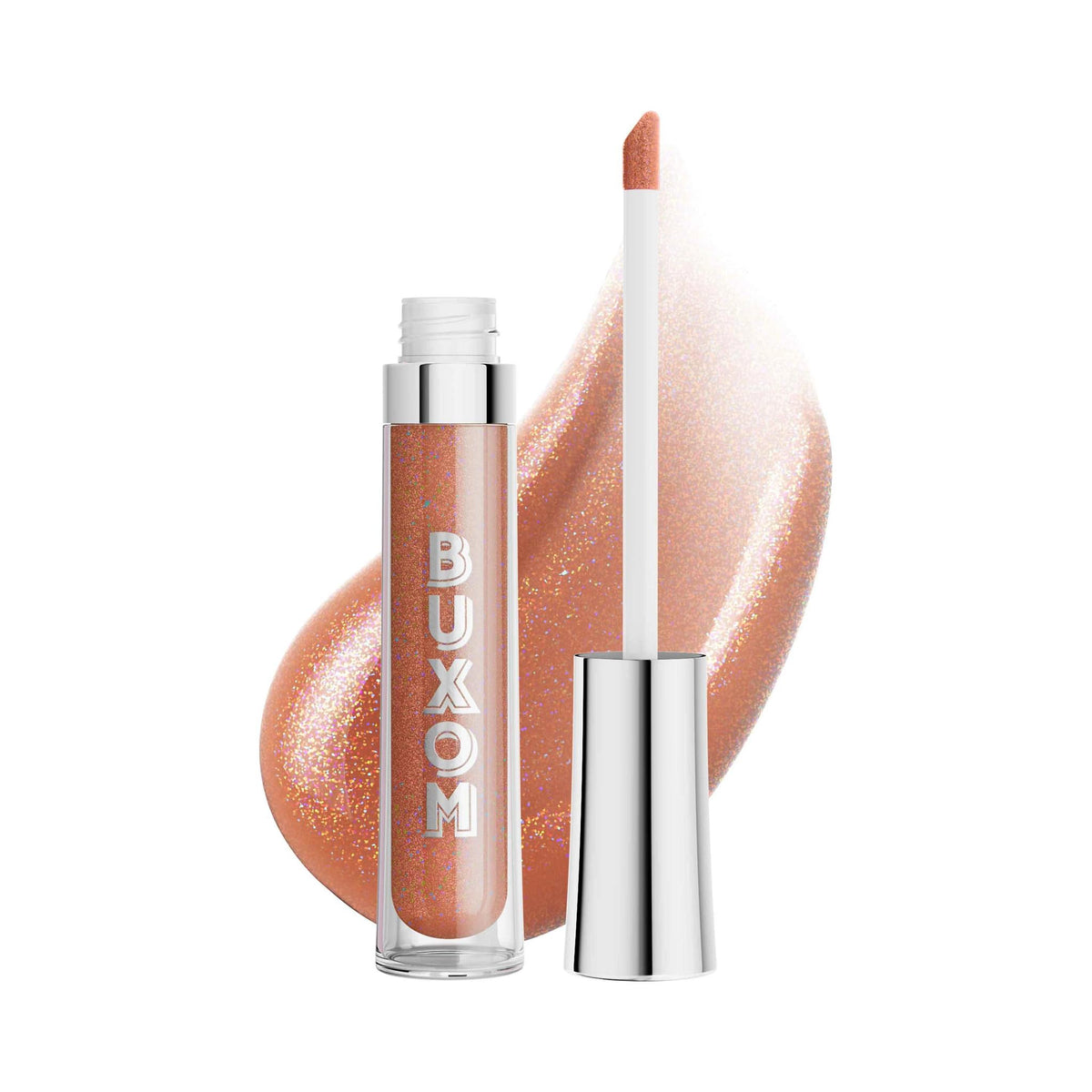 BUXOM Sarina front packaging shows glossy tube and branding, highlights instant shine