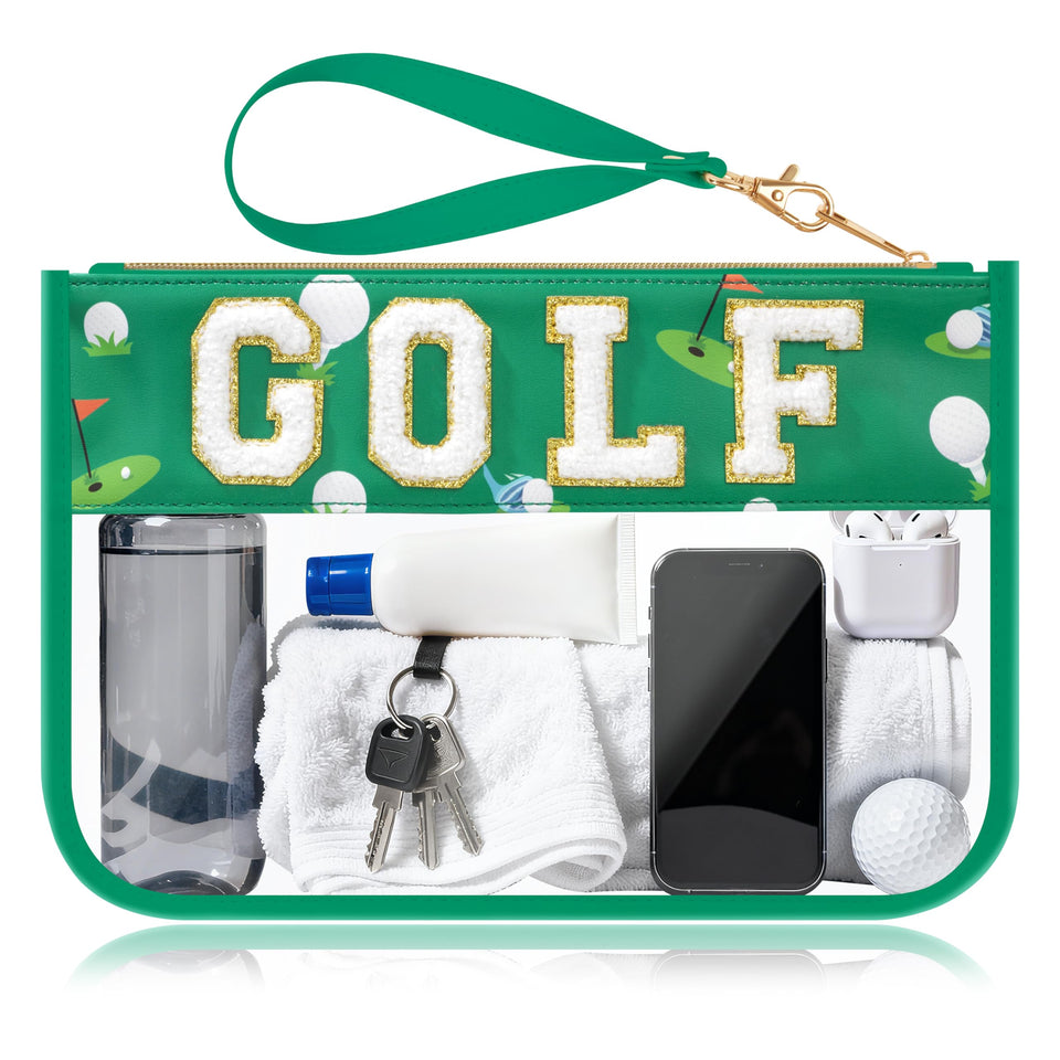 BuyCard clear pouch front view showing waterproof visibility and organized contents