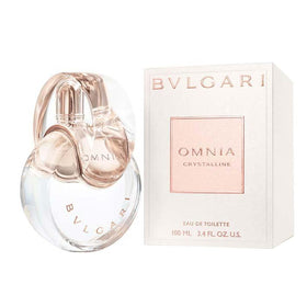 Bvlgari Omnia Crystalline close-up of cap and glass illustrating premium finish