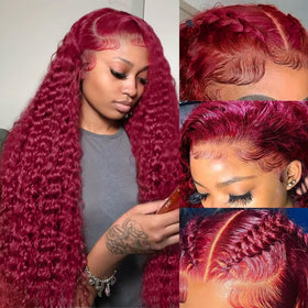 Bworto close-up deep wave texture highlighting shine and softness benefit: natural movement