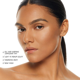 BY MARIO SoftSculpt blended over foundation showing seamless integration and buildable coverage benefit