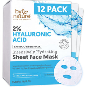 By Nature front packaging showing pack of 12 masks and benefits