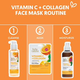 By Nature ingredients label close-up highlighting vitamin C and collagen