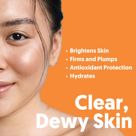 By Nature mask on model demonstrating snug fit and immediate glow