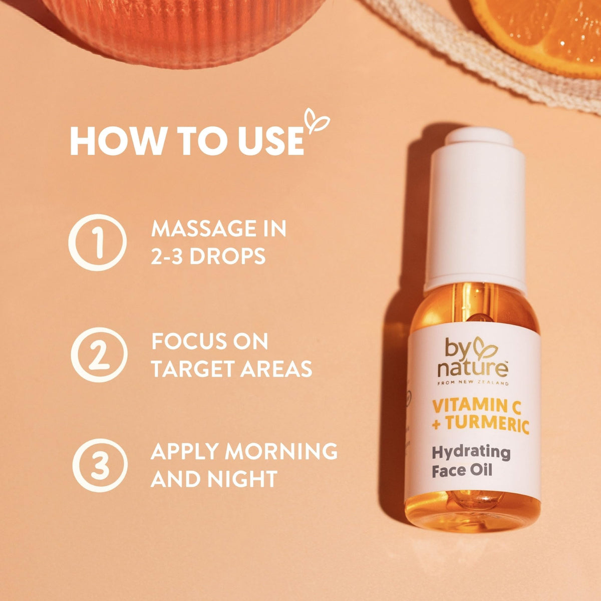 By Nature turmeric close-up highlighting botanical extract that supports even skin texture
