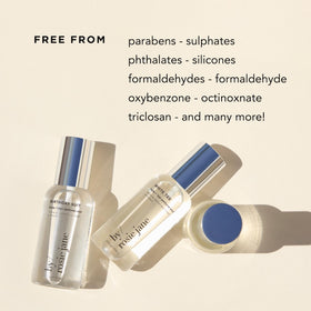 By Rosie Jane close-up of fine mist texture, lightweight non-greasy benefit