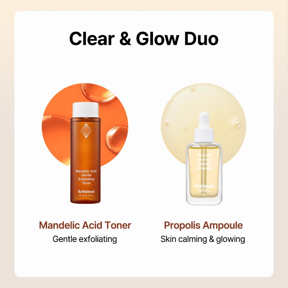 BY WISHTREND toner included in a nighttime routine scene showing calming evening use benefit