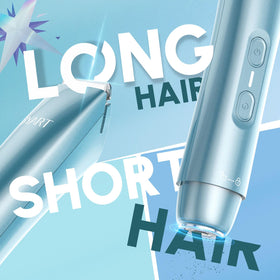 BYART trimmer held in hand to show scale and travel-friendly portability advantage