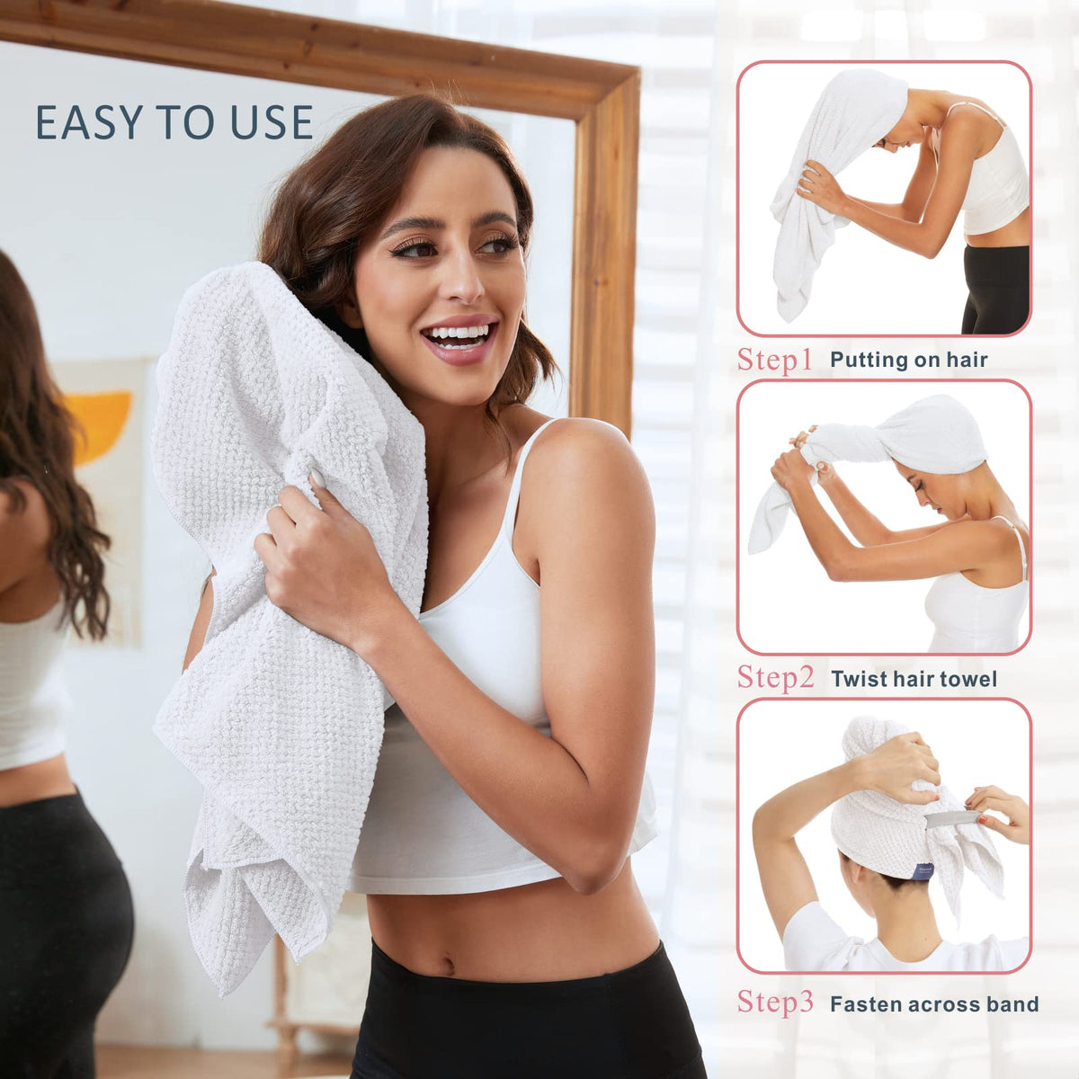 BYCOO elastic loop and tuck detail demonstrating secure fit for active wear