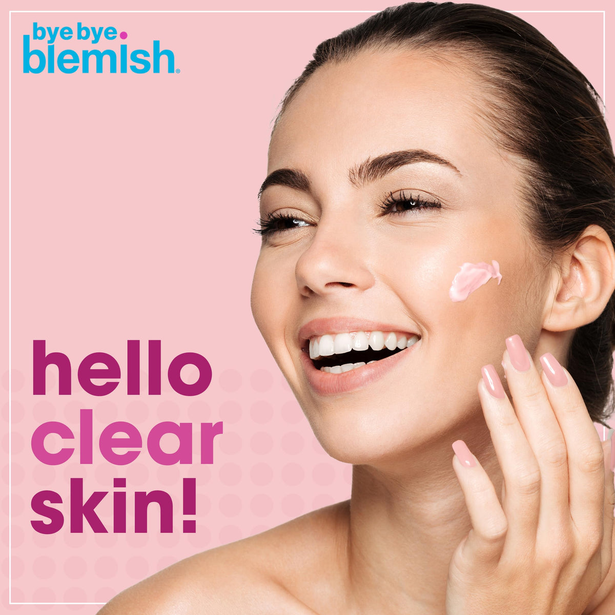 Bye Bye Blemish label close-up highlighting ingredients and easy-to-read directions benefit clarity