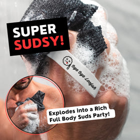 Bye Bye Loofah producing rich lather from body wash for efficient cleaning