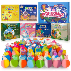 BYGGVIR front packaging showing 48 bath bombs and six small boxes for gifting
