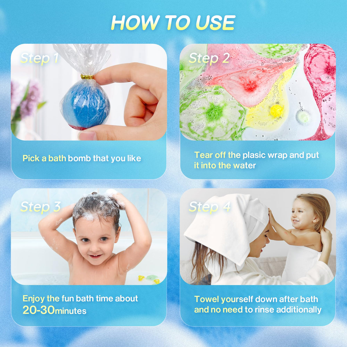 BYGGVIR individually wrapped bath bombs with scent labels keeping freshness