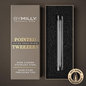 By MILLY close-up of hand-filed fine tips demonstrating precise hair-gripping edge