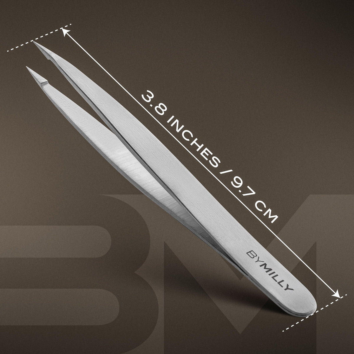 By MILLY polished stainless steel surface close-up showing durable finish