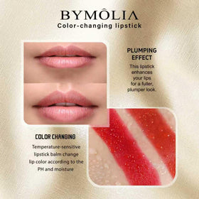 BYMOLIA application on lips demonstrating personalized pink glow