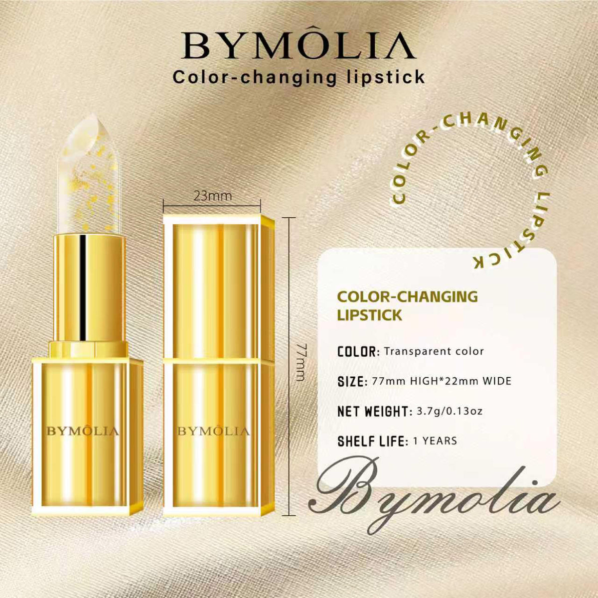 BYMOLIA before and after lip comparison showing hydrated tint