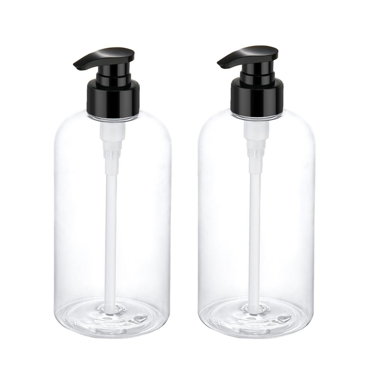 Bynccea front view showing clear 500 ml pump bottle and label for easy identification and refill convenience