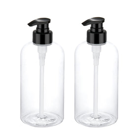 Bynccea front view showing clear 500 ml pump bottle and label for easy identification and refill convenience