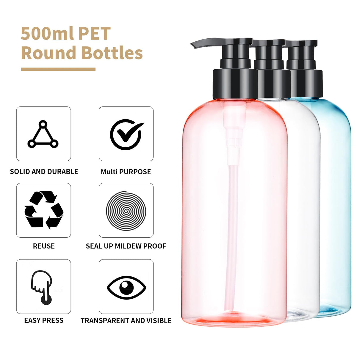 Bynccea pump bottle on bathroom counter illustrating visible contents and neat dispensary benefit