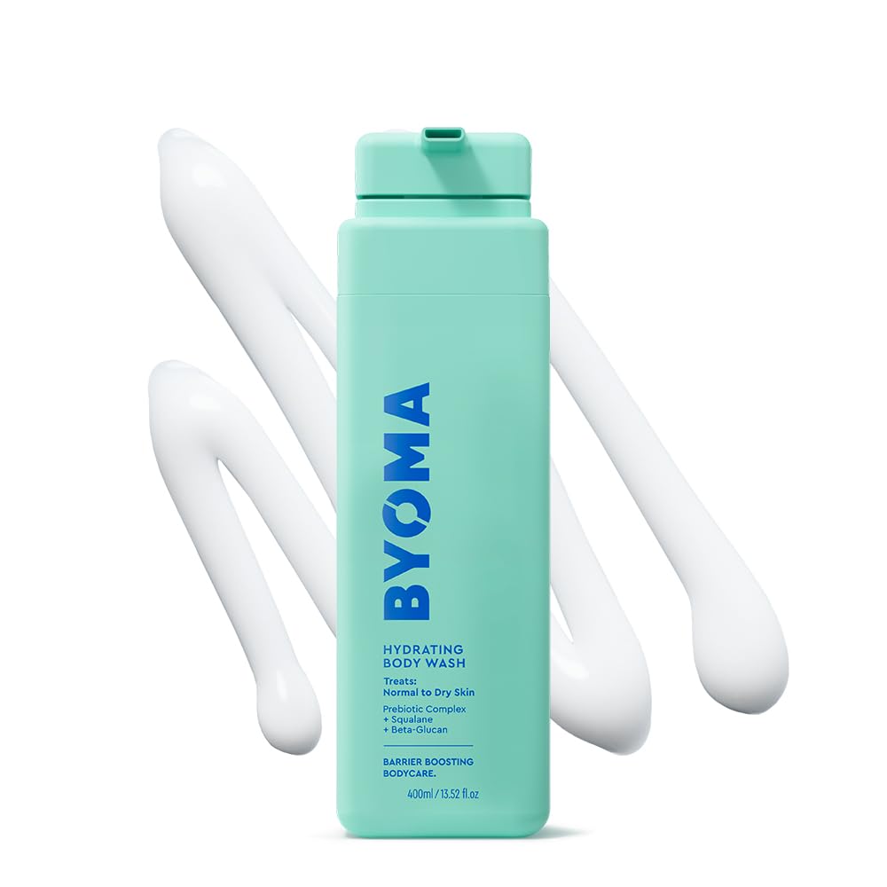 BYOMA front packaging showing bottle and label, highlights gentle cleansing