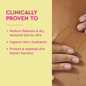 BYOMA close-up oil texture on skin illustrating fast absorption and glow