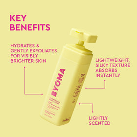 BYOMA cream close-up swipe on skin demonstrating smooth application and hydration