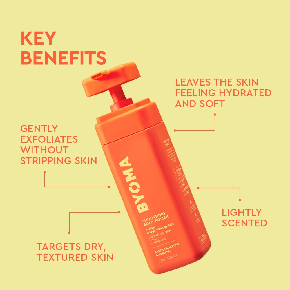 BYOMA close-up of exfoliant granules demonstrating gentle buffing
