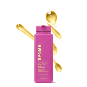 BYOMA front bottle view showing sleek packaging and size for easy storage