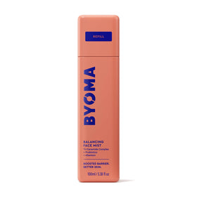 BYOMA refill front packaging showing label and environmental benefit