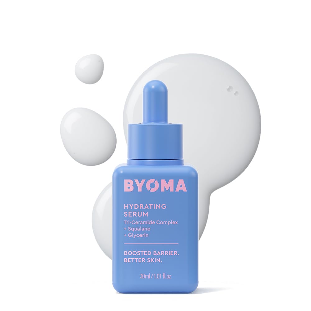 BYOMA hydrating serum front packaging showing clean design and product benefits