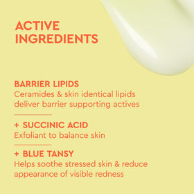 BYOMA blue tansy ingredient close-up, soothes redness and calms skin