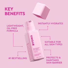 BYOMA ingredient display featuring niacinamide and green tea for barrier support
