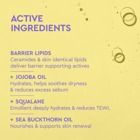 BYOMA display of jojoba and seabuckthorn ingredients emphasizing antioxidant hydration