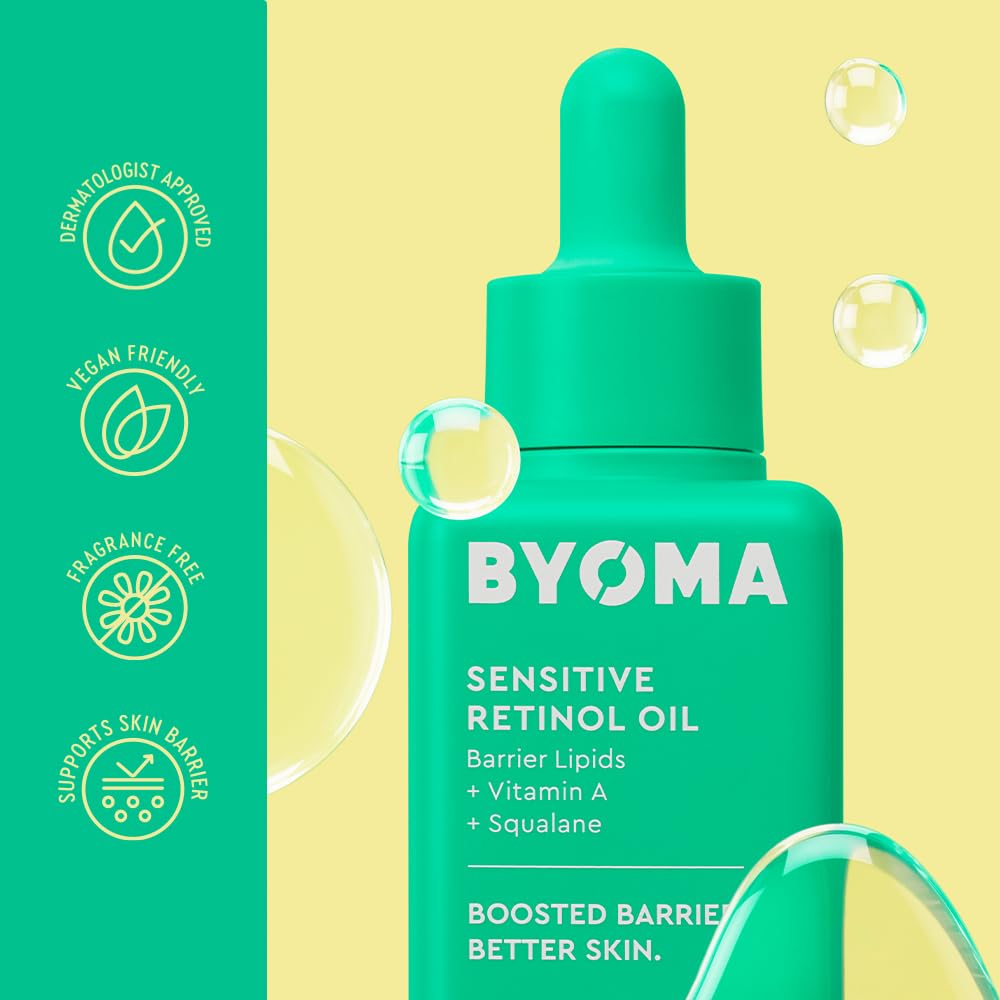 BYOMA label close-up highlighting key ingredients and clarity