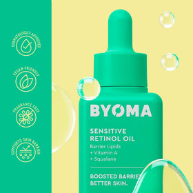 BYOMA label close-up highlighting key ingredients and clarity