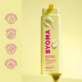 BYOMA label close-up highlighting niacinamide, urea, and tri-ceramide complex