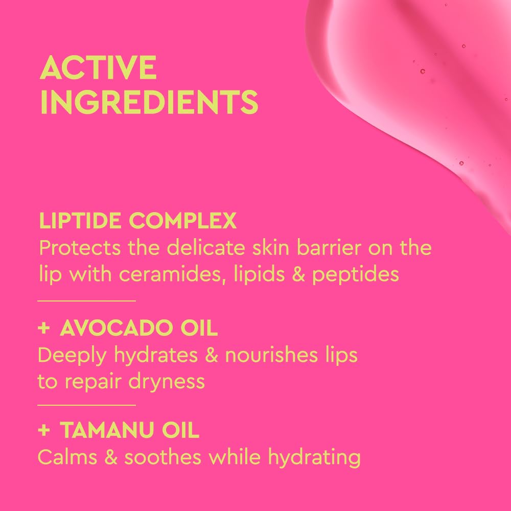 BYOMA Liptide on model in natural setting showing subtle personalized tint benefit